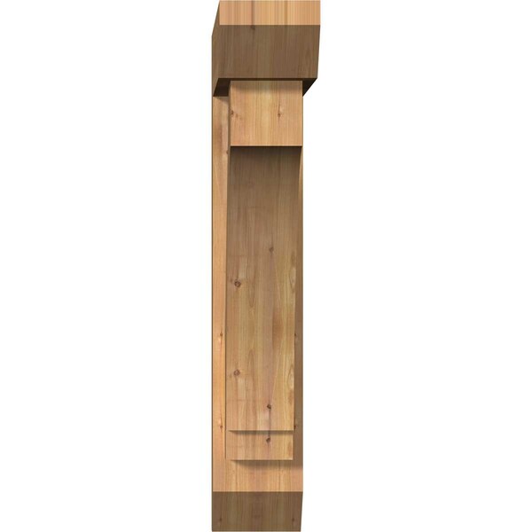 Imperial Slat Smooth Bracket W/ Offset Brace, Western Red Cedar, 7 1/2W X 30D X 42H